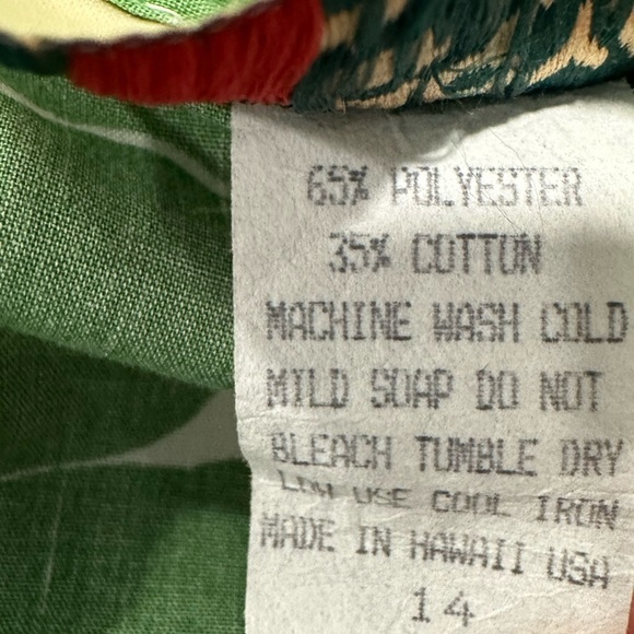 Royal Hawaiian Creations Boy’s Tropical Prints Short-Sleeve Shirt in Green - Picture 5 of 5